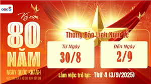 THÔNG BÁO NGHỈ LỄ QUỐC KHÁNH 02/09